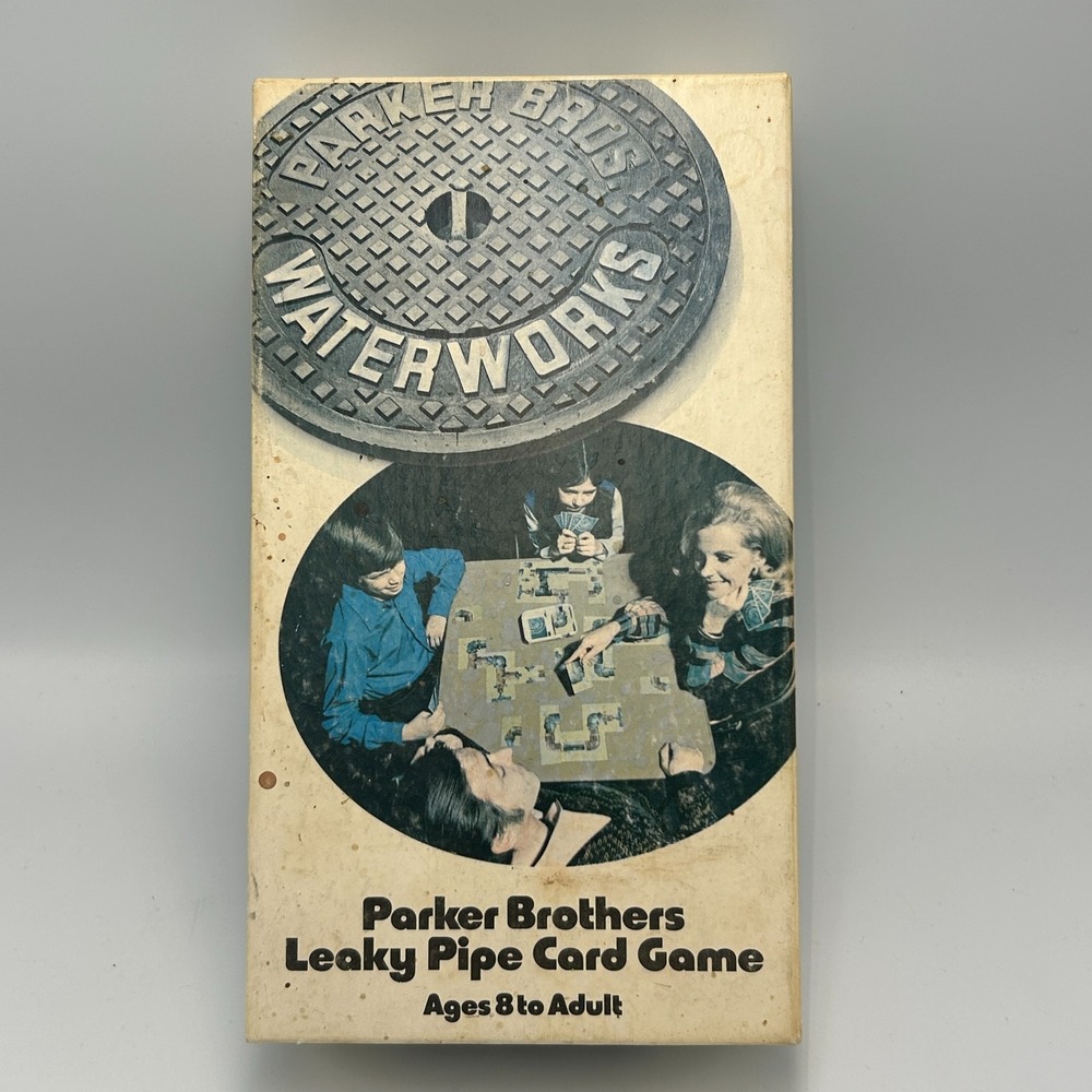 Vintage 1972 Game Parker Brothers Water Works‎ Leaky Pipe Card Manual 70s 100%
